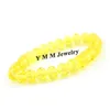 Żółty kolor 8 mm fasetowany krystalicznie bransoletka z koralikami dla kobiet proste styl elastyczne bransoletki 20pcs/działki hurtowe