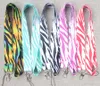 Hensongift En PC Rosa / Svart / Vit Zebra Key Lanyard Cheetah ID Badge Hållare Animal Stripe Telefon Nackremmar med nyckelring