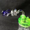 Accessoires de bongs en pot leader, brûleurs à mazout uniques Bongs en verre Tuyaux d'eau Tuyaux en verre Plates-formes pétrolières Fumer avec compte-gouttes