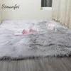 Simanfei Hairy Carpets New Sheepskin Plain Fur Skin Fluffy Bedroom Faux Mats Washable Artificial Textile Area Square Rugs3426035