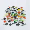 64ピース/ロットミニ海洋動物モデルおもちゃ装飾小道具シミュレーション海洋生物モデル装飾品の装飾子供たちを学ぶ教育玩具ギフト