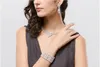 Vecalon Luxury Lady Big Bracelet Diamond White Gold Bracelet Bracelet Wedding for Women الزفاف المجوهرات 256 ب