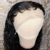 Lace Front Human Wigs Unprocessed Human Hair Full Lace Wig Layered Haircut style Brazilian Hair Wavy Black Wig 130% Density with B244F