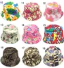 30 färger Barn Bucket Hat Casual Blomma Soltryckt Basin Canvas Topee Barn Hattar Baby Beanie Kepsar YD0156