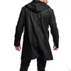 Hommes Manteau En Laine Hommes Manteau À Capuche Mode Affaires Casual Slim Fit Poilu Mâle Longue Veste Grande Taille S-3xl