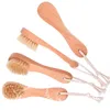 Poils de sanglier naturels brosse pour le visage peau sèche bain Spa brosse enlever la peau morte frotter visage brosse à ongles LX5937