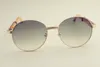 2019 New Round Frame Sunglasses 19900692 Glassesレトロファッションサンバイザーステンレス鋼メタルテンプルサングラス4781908