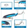 FISHINAPOT Whopper Popper 9cm 13g Topwater Fishing Lure Artificial Hard Bait 3D Eyes Plopper Soft Rotating Tail Fishing Tackle T191016