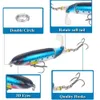 Fishinapot Whopper Popper 9cm 13g Topwater 낚시 미끼 인공 하드 미끼 3D 눈 플로퍼 소프트 회전 꼬리 낚시 태클 T191016