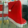 Christmas Chair Cover Santa Clause Red Hat Chair Back Covers Dinner Chair Cap Xmas Chairs Cover Home Christmas Party Decoration DBC VT0531