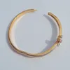 "Xu Ping" Senior Design Fine Massive Gelbgold GF CZ Kubikzirkon Blume Makrame Armband 60# Women6264149