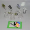 6,3 pouces mini bangs en verre dab rigs narguilé 14mm joint femelle avec bol de tabac petit barboteur bécher bong conduites d'eau plate-forme pétrolière silicone tapis contenant outil dabber