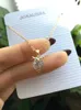 2018 New Zircon Pendants Necklace For Women Crystal Heart Gold Sliver Color Long Necklaces Fashion Jewelry Christmas Gift