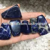 500g vente en gros 30-50mm cristal de sodalite naturel irrégulier pierres roulées en vrac lot poli veines bleues minéraux roches nettoyage des chakras de la gorge