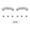 8pcs Genailish 3D Cils magnétique Mink Lash complet Strip Lashes Faux cils avec des pincettes double aimant Faux Lash SCT-W-602