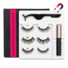 Hotsell 3 Pairs Magnetic Eyelashes Set Waterproof Long Lasting Magnet Liquid Eyeliner& Magnetic Lashes & Tweezer Set Eyelash Extension