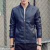 メンズジャケットUnivos Kunni 2019 Autumn Winter Mens Leather Coat Korean Slim Fit Leather JacketsファッションカジュアルアウトウェアマンジャケットQ5154 V191128 240314
