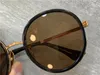 Black Gold / Brown Круглые солнцезащитные очки 532 Run Way Солнцезащитные очки Мода женщин очки новый с коробкой