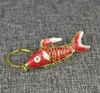 5.5cm 8.5cm鮮やかなスイング動物Koi Fish Keychainキーリングかわいいエナメルラッキー鯉の魚の魚のためのキーチェーン箱付きのクリスマスプレゼント