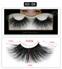 Ingen logo 25mm 6d Mink False Eyelashes Set 10 Style Design Cross Style Beauty Makeup Acceptera ditt logotyp