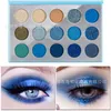 Grüner, rauchiger Lidschatten, matt und glitzernd, hochpigmentierte Make-up-Paletten, Lidschatten, Gelb, Lila, Blau, 15 Farben, helle Creme, Shim8275732