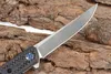 Yüksek Kaliteli Rulman Flipper Katlanır Bıçak D2 Damla Nokta Saten Bıçak Karbon Fiber + G10 Kolu EDC Cep Bıçaklar