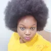 Feng zhong piao Bob verworrene lockige Perücken für schwarze Frauen, leimlos, keine Spitze, Simulation menschliches Haar, schwarze Afro-Perücken, malaysisches Haar