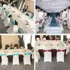 Paillette bruiloft stoel cover sjerpen elastische spandex stoel band boog met gesp voor bruiloften evenement party accessoires 16 kleuren kiezen