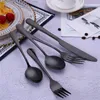 5 pz/set set di posate 6 colori set da tavola posate forchetta coltello cucchiaio set di cucchiaini posate eleganti accessori da cucina