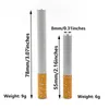 Cigarette Shape One Hitter Bat Pipe Metal Aluminum Alloy Smoking Pipes 100pcs/Box 78mm 55mm Length Tobacco Pipes Dugout Snuff Snorter