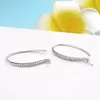 Earwire bevindingen 925 sterling zilveren haak parel oorbellen semi montage zirconia sieraden 5 paar