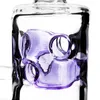 8-дюймовые фиолетовые нефтяные вышки, стеклянные бонги для воды, курительные кальяны, пьянящее стекло с изогнутой шеей, стеклянные водопроводные трубы 14 мм, на складе