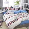 designer bed comforters sets Bedding Set High Quality Reactive Printing Bedclothes 4pcs Winter Pastoral king size luxury bedding s236o