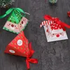 30 PCSSet Merry Christmas Candy Box Новые креативные подарочные бумажные коробки с лентой Мультфильм Санта-Клаус Рождественский декор Фестивальные принадлежности2953899730