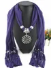Frauen Anhänger Halsketten Schal Eisen Legierung Acrylausschnitt Blume Anhänger Zubehör Schmuckschals 180 * 40