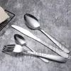 Vente chaude Hôtel couteaux à usage spécial cuillères fourchettes en acier inoxydable épaissi Western vaisselle quatre pièces ensemble outils de cuisine T9I0082