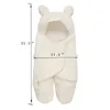 Nouveau-né couvre-pied lange d'emmaillotage hiver coton peluche à capuche combinaison d'escalade bébé combinaison sac 012 m Q1905203133171