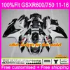 Iniezione per SUZUKI GSXR 600 750 GSXR750 11 12 13 14 15 16 8HM.0 GSXR-600 K11 GSXR600 2011 2012 2013 2014 2015 2016 Carenature nero lucido