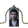 Handsome Guy Zayn Malik Brand Bronze Color Jewelry Fashion Statement Necklace Glass Necklaces Pendants For Girls Statement Maxi