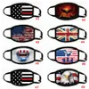 Trump America Gezichtsmasker Cartoon Gedrukt Herbruikbare VS Vlag 3D Leopard Print Anti Dust Wasbare Outdoor Mond Cover Designer Masks Ljja4108