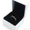 NUEVA Moda 18k Rose Gold Crown RING Set Caja original para Pandora 925 Silver CZ Diamond Mujeres Anillos de boda