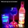 Mini dessous de verre lumineux LED autocollants lumineux pour bouteille, décoration de Vase de noël, boîte de nuit, Bar, fête, Glorifier, tapis de tasse de boisson #2