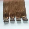 2019 New 6D-1 Hair Extensions Natural Color Silky Straight Invisible Double Drawn High End Connection Technology Human Hair Extension Cheap