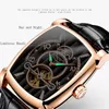 Guanqin 2018 새로운 시계 남성 자동 뚜르 비언 스켈레톤 기계 방수 골드 시계 최고 브랜드 럭셔리 Relogio Masculino