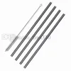 6pcs/set Stainless Steel Straws Reusable Drinking Straws High Quality Straw Bent Metal Silver Drinking Straw with Brush I536