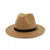 Wool Felt Fedora Panama Hat Women Lady Wool Wide Brim Casual Outdoor Jazz Cap 16 colors