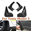 Mud 4Pcs / Set Car abas da frente pára-lama traseiro do respingo Guarda-lamas do carro Fender Mudflaps Para Tesla Model 3 2016 ~ 2019