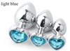 3 Pz / Set Butt Plug In Metallo a forma di cuore Anal Plug Perline Di Cristallo Del Cuore Stimolatore Giocattoli del sesso Dildo anal Plug Gay Prodotti Del Sesso Y200421