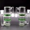 Nargile recycler petek ashcatcher 18mm çift perkolator bong kül yakalayıcıları iki fonksiyonlu bubbler boru el üflemeli yağ kuleleri aksesuarları