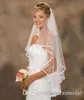 安い短い結婚式のベールシンプルな白い象牙のブライダルベール肘の長さブライダルベールとcomb234s